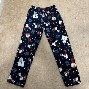 Peanuts Soft & Cozy Pajama PJ Lounge Pants in Navy Size Small VGUC